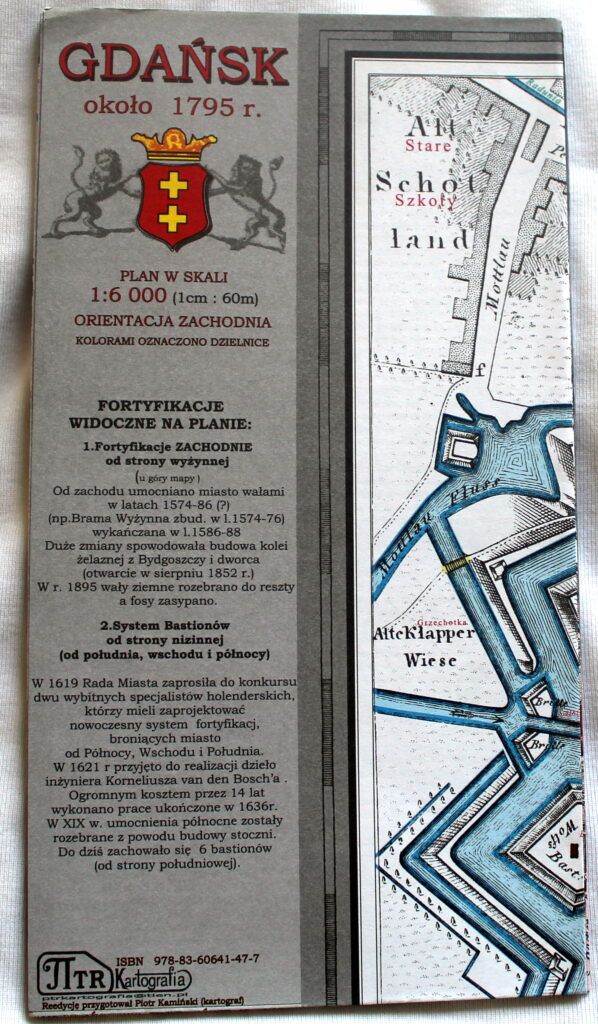 Mapa Gdańsk 1795 Wydawnictwo Nortom 4765